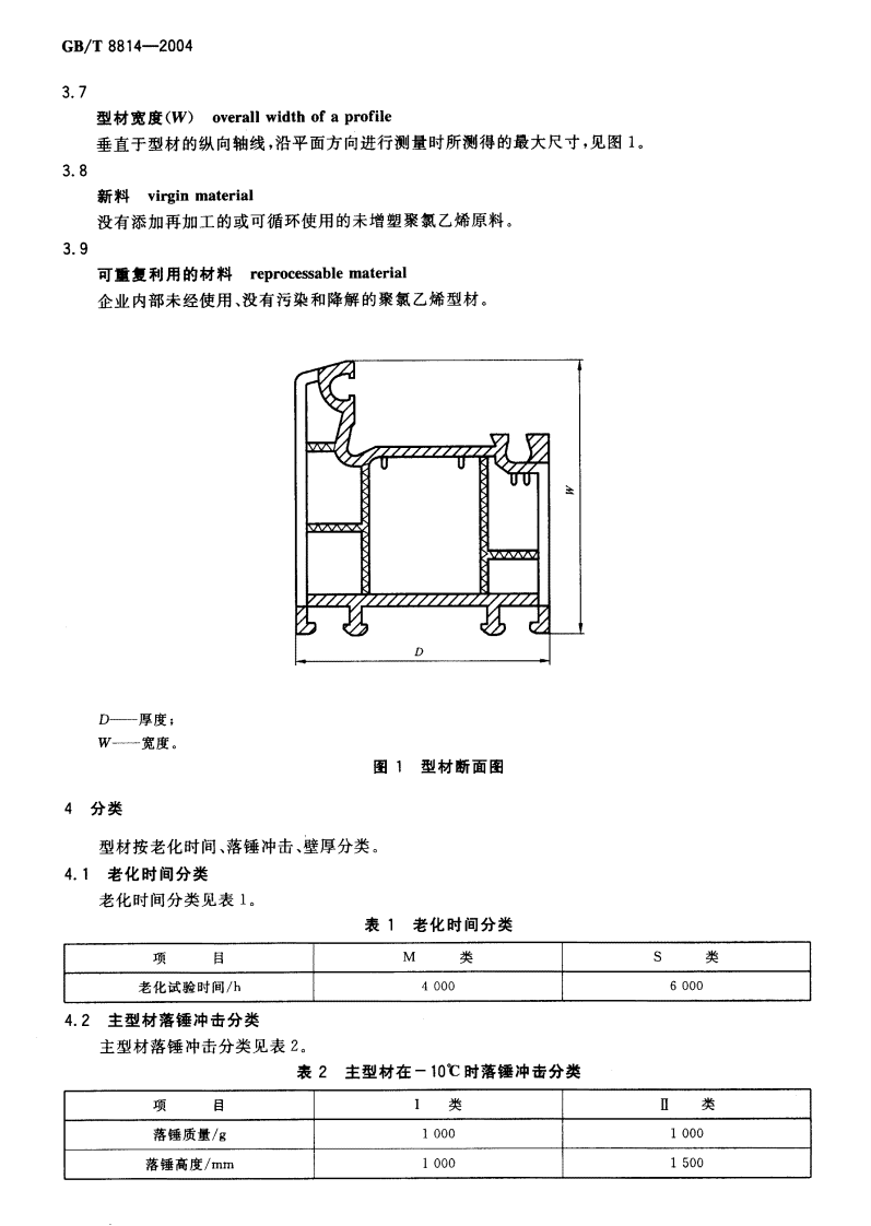 GBT8814-2004 门、窗用未增塑聚氯乙烯(PVC-U)型材.pdf 第4页