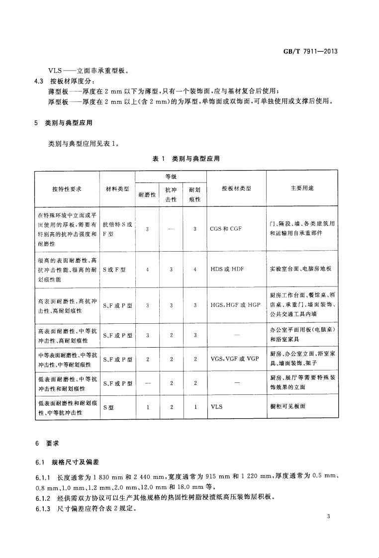 GBT7911-2013 热固性树脂浸渍纸高压装饰层积板(HPL).pdf 第5页