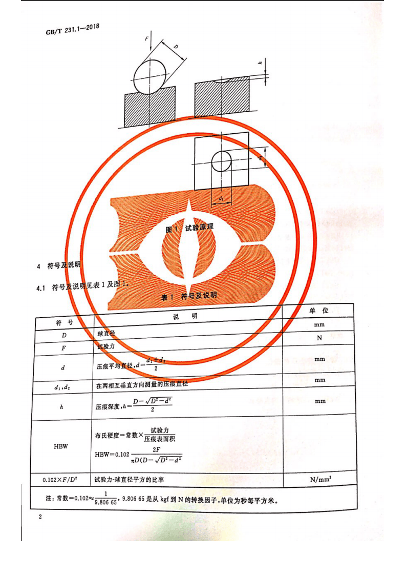 GBT 231.1-2018 金属材料 布氏硬度试验 第1部分试验方法.pdf 第5页