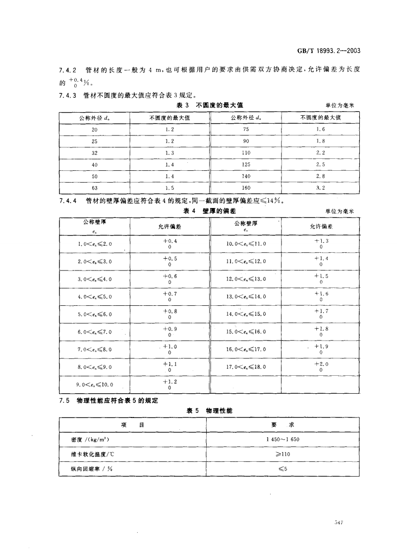 GB18993.2-2003 冷热水用氯化聚氯乙烯（PVC-C）管道系统 第2部分 管材.pdf 第5页