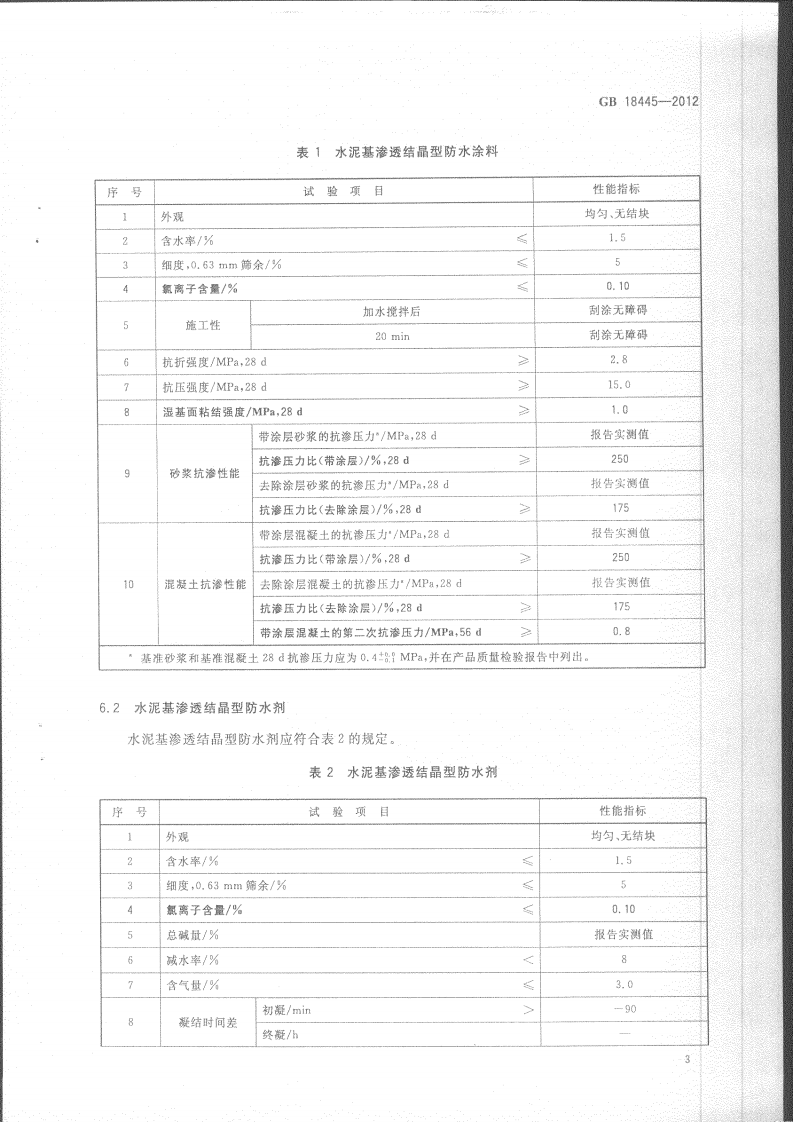 GB18445-2012 水泥基渗透结晶型防水材料.pdf 第5页
