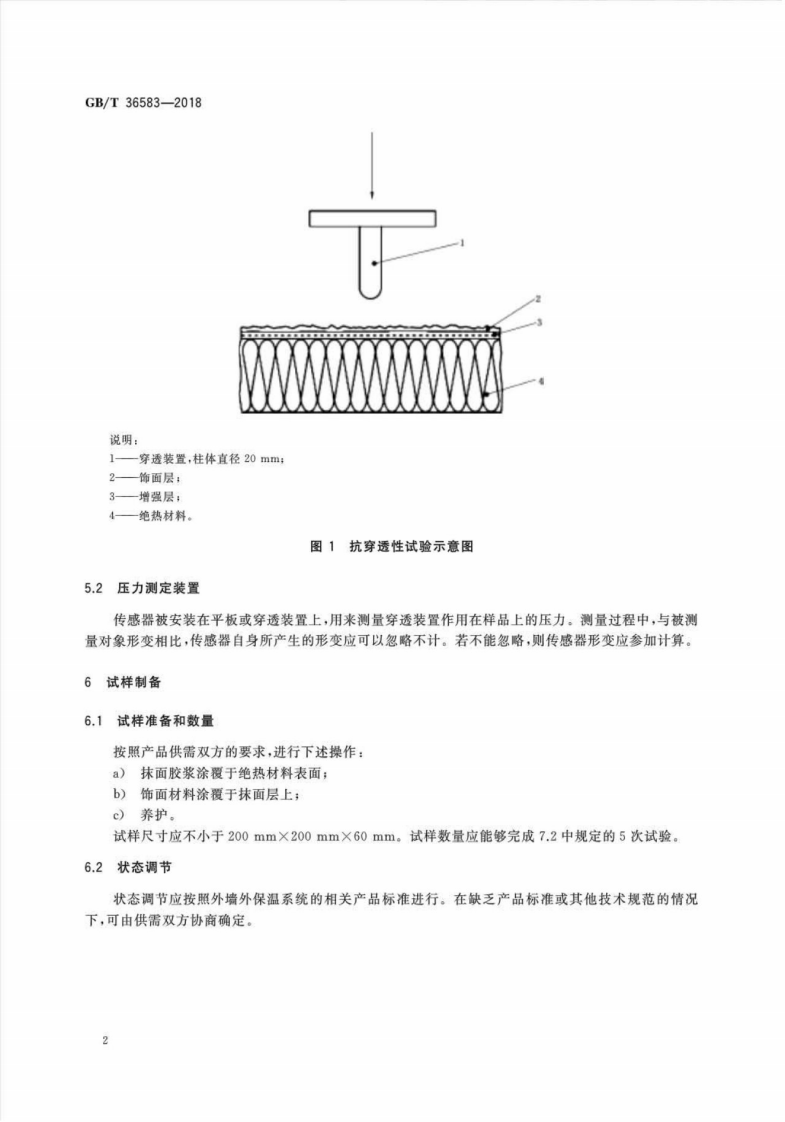 GBT36583-2018 外墙外保温系统抗穿透性测试方法.pdf 第4页