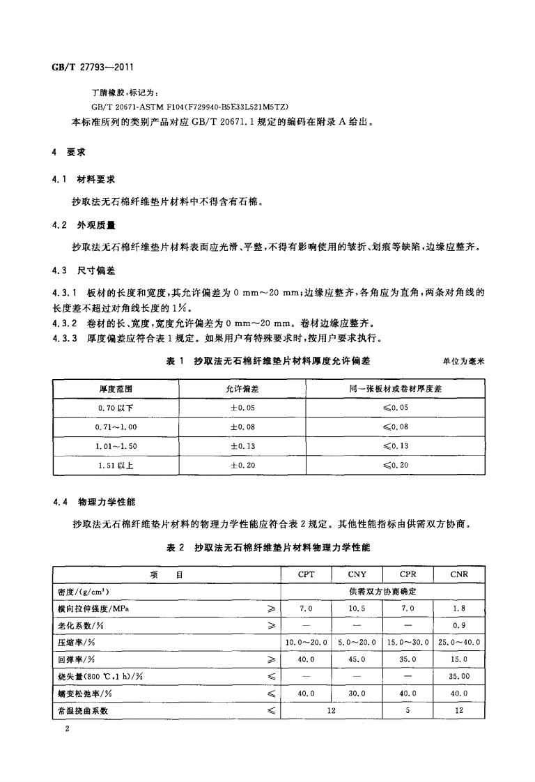 GBT27793-2011 抄取法无石棉纤维垫片材料.pdf 第4页