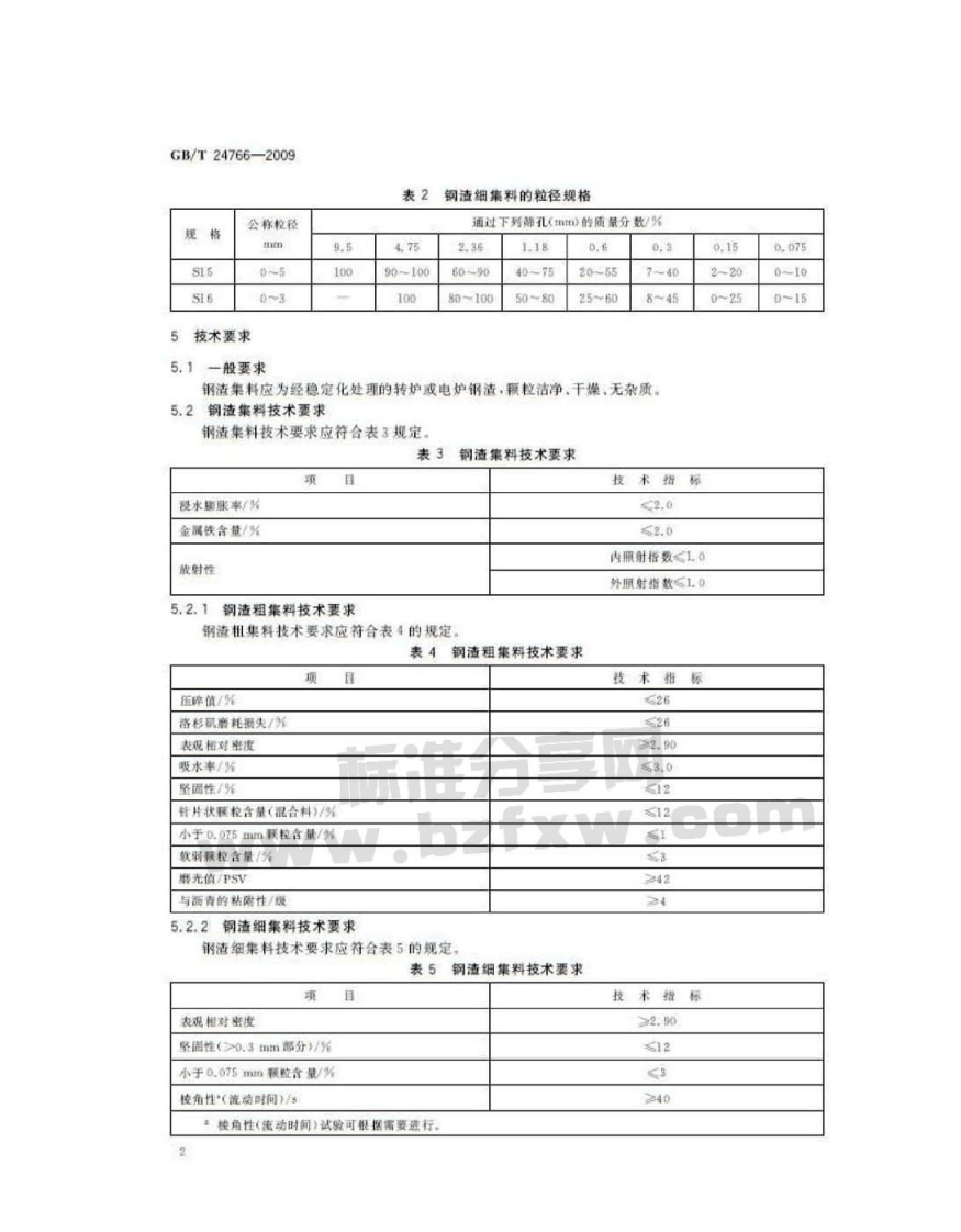 GBT24766-2009 透水沥青路面用钢渣.pdf 第4页