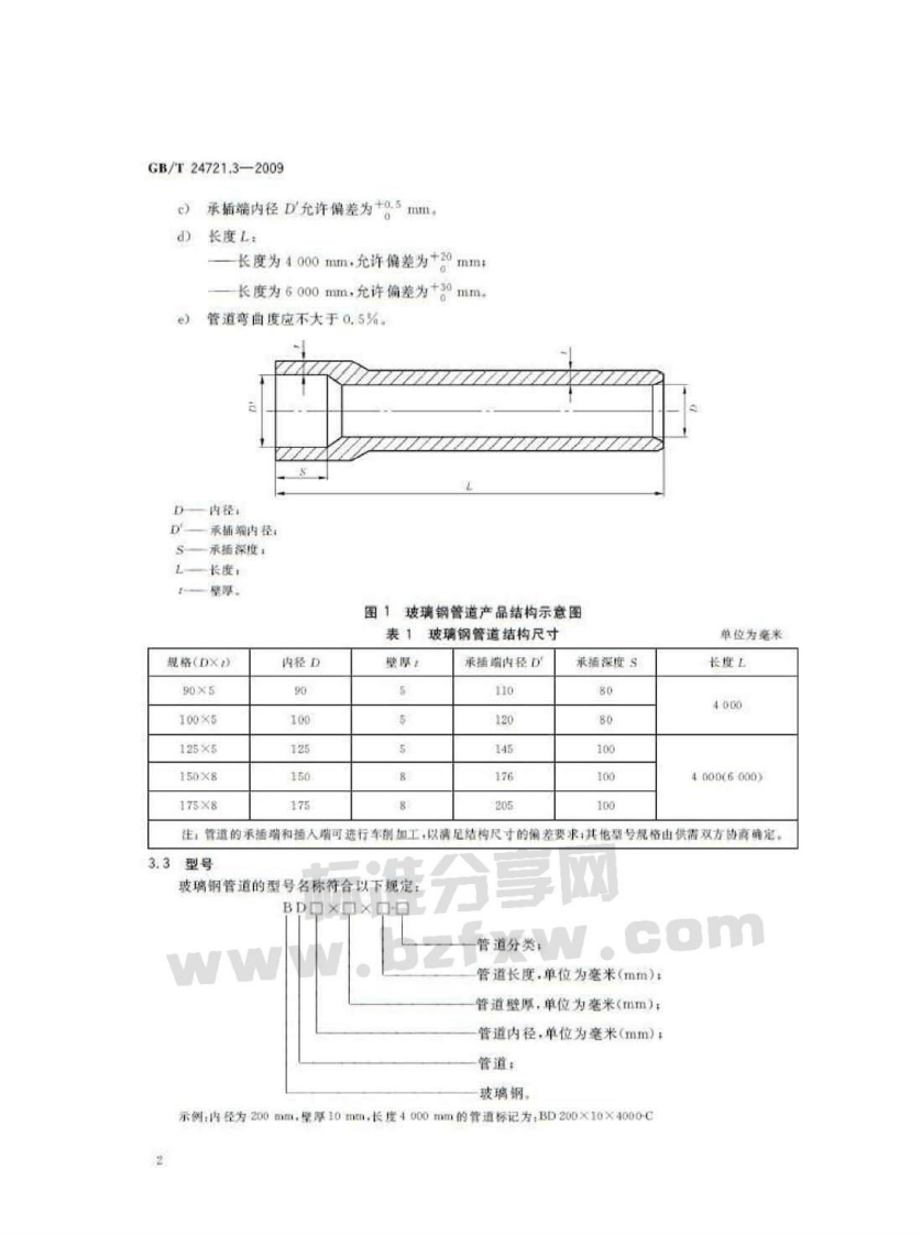 GBT24721.3-2009 路用玻璃纤维增强塑料产品 第3部分管道.pdf 第5页
