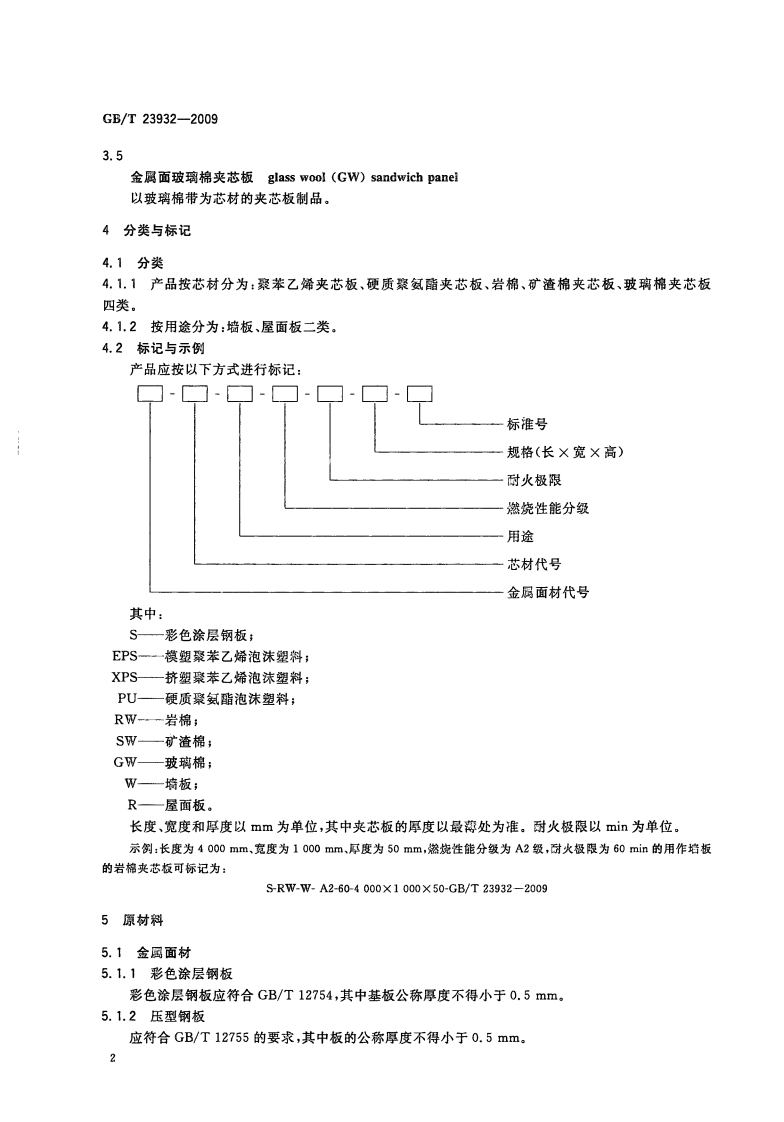 GBT23932-2009 建筑用金属面绝热夹芯板.pdf 第4页