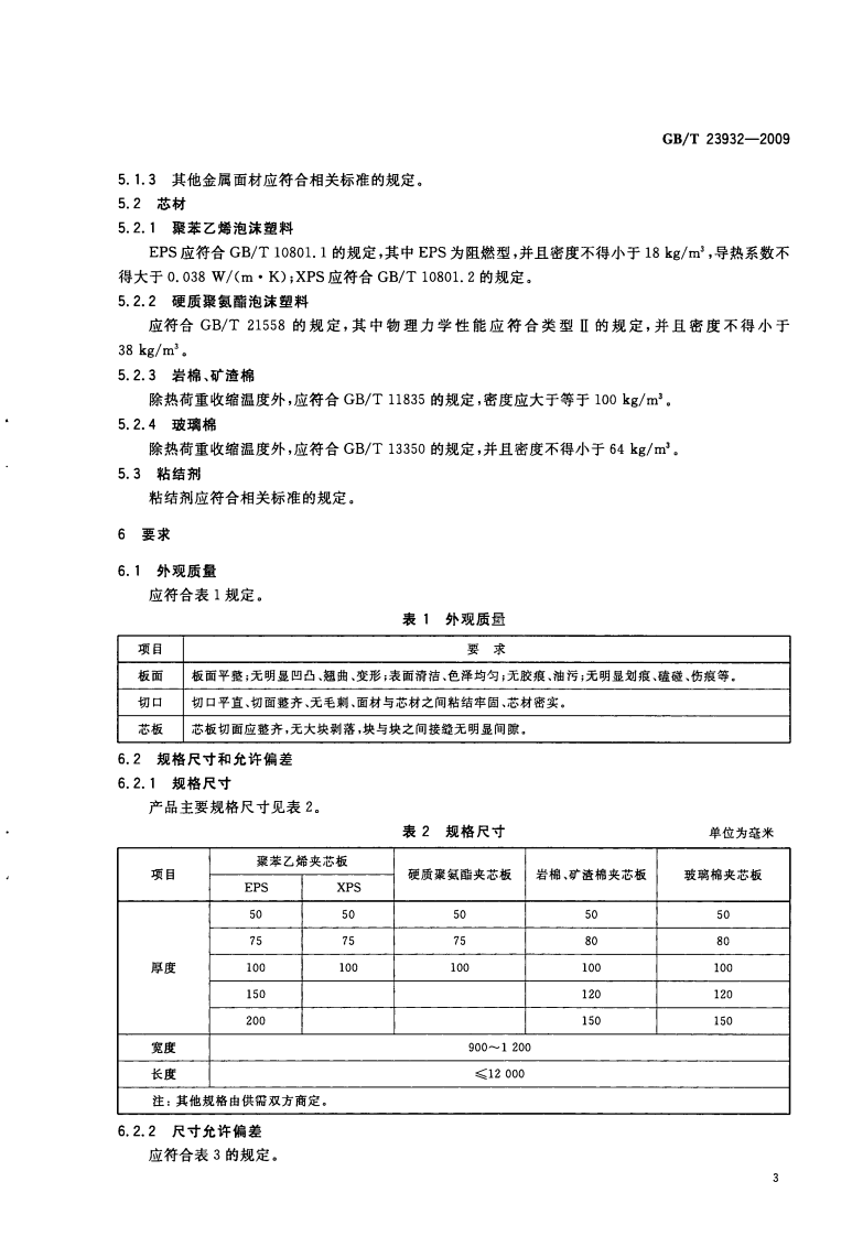 GBT23932-2009 建筑用金属面绝热夹芯板.pdf 第5页