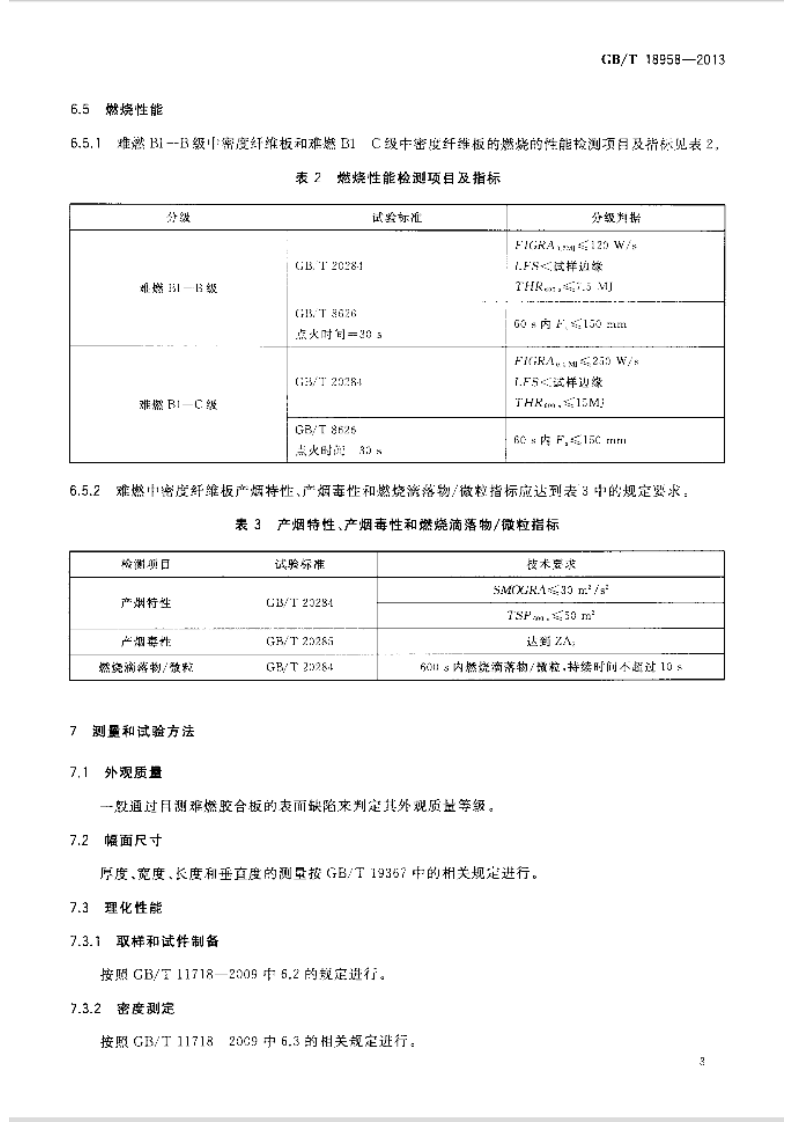 GBT18958-2013 难燃中密度纤维板.pdf 第5页