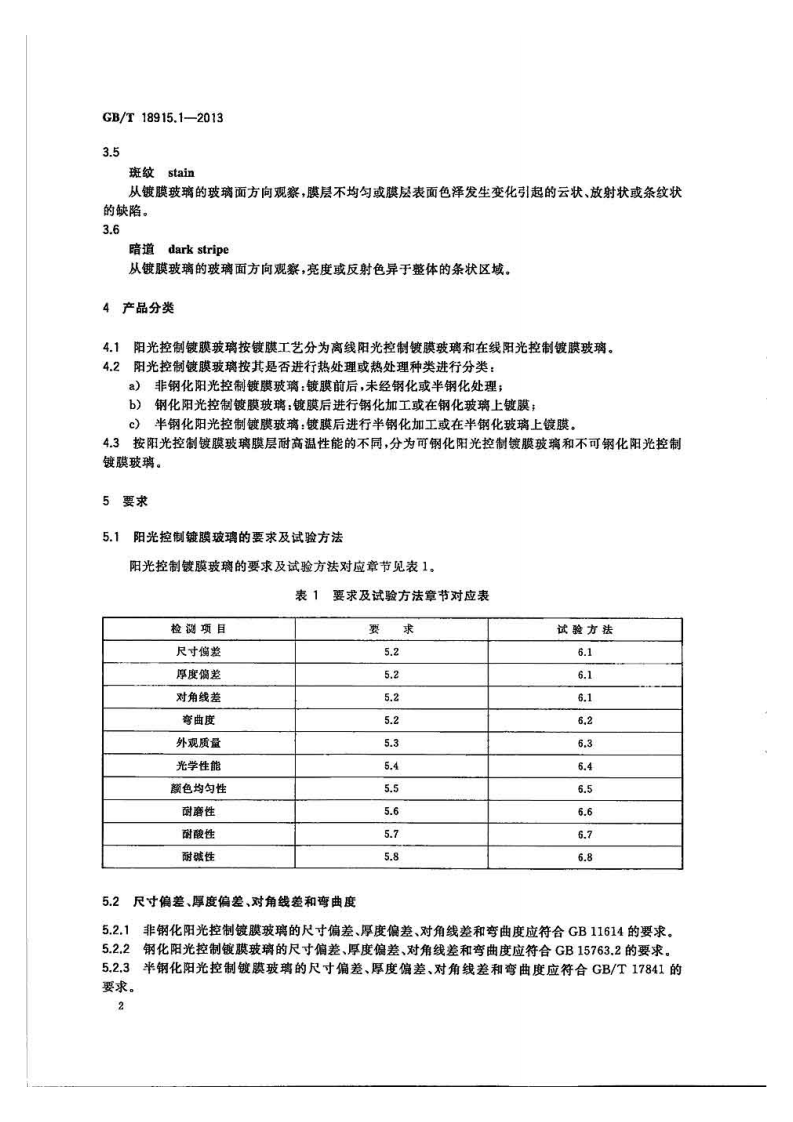 GBT18915.1-2013 镀膜玻璃 第1部分阳光控制镀膜玻璃.pdf 第4页