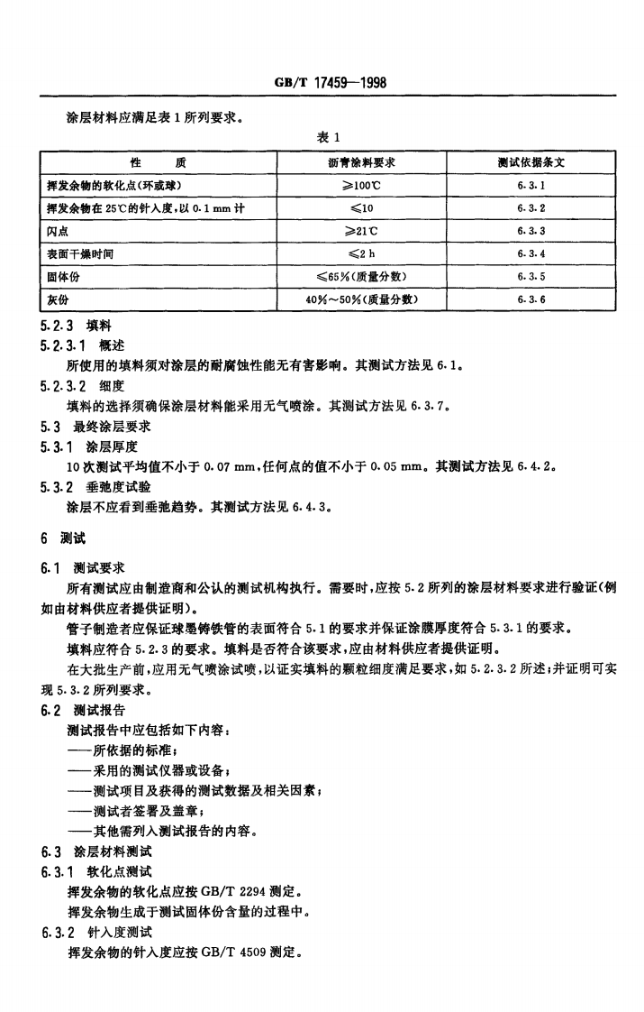 GBT17459-1998 球墨铸铁管 沥青涂层 .pdf 第3页