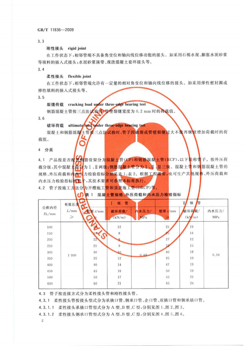 GBT11836-2009 混凝土和钢筋混凝土排水管.pdf 第5页