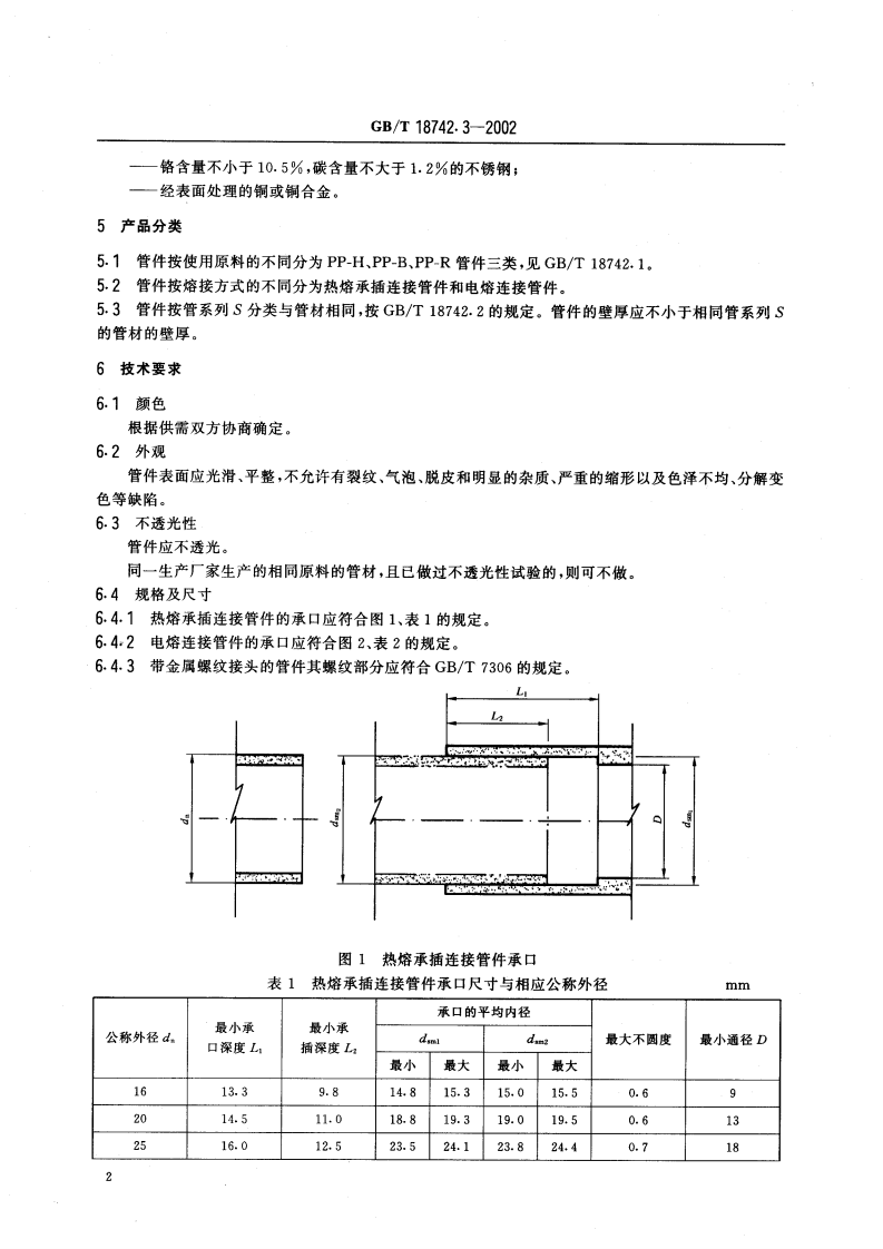 GBT18742.3-2002 冷热水用聚丙烯管道系统 第3部分管件.pdf 第5页