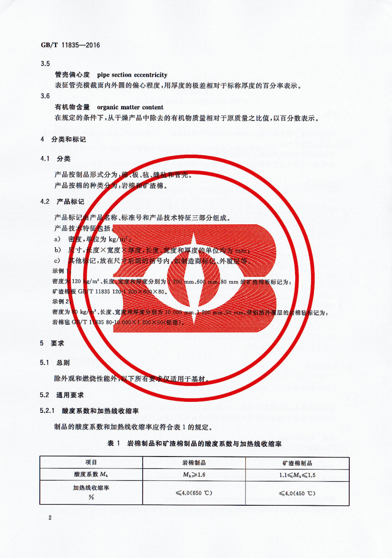 GBT11835-2016 绝热用岩棉、矿渣棉及其制品.pdf 第5页
