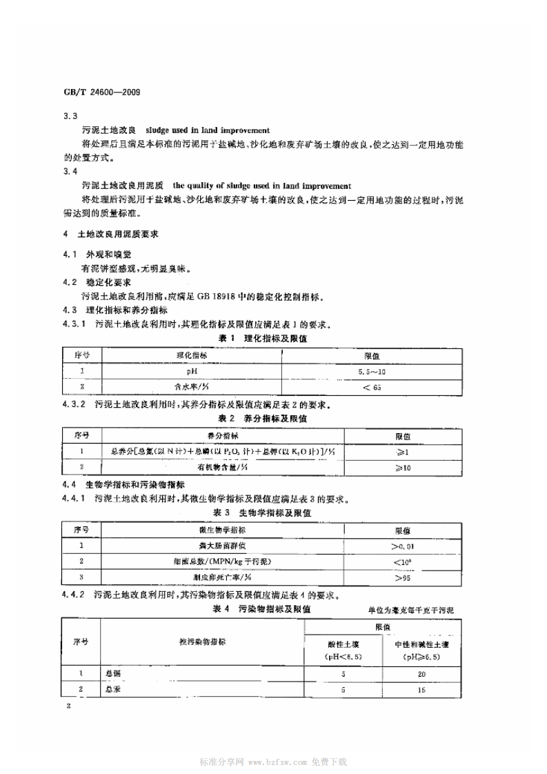 GB_T 24600-2009 城镇污水处理厂污泥处置 土地改良用泥质.pdf 第4页