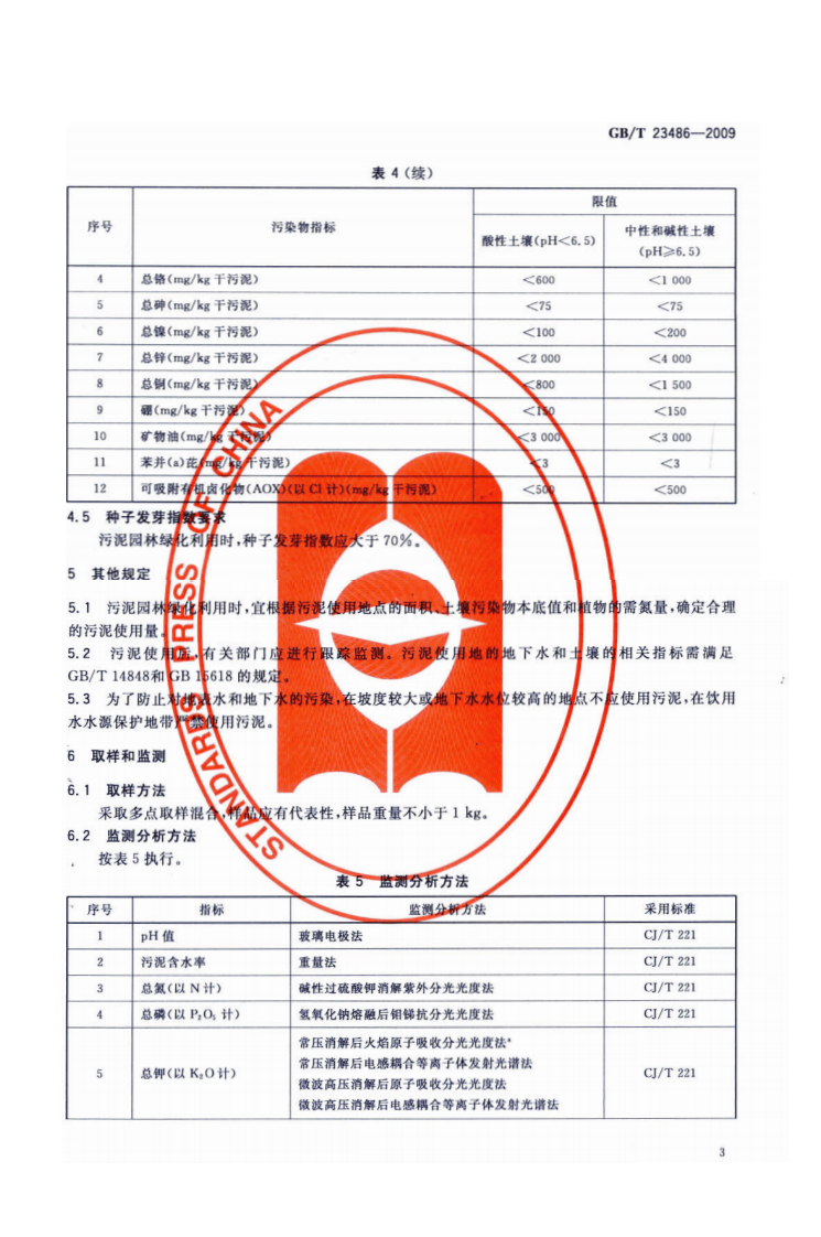 GB_T 23486-2009 城镇污水处理厂污泥处置_园林绿化用泥质.pdf 第5页