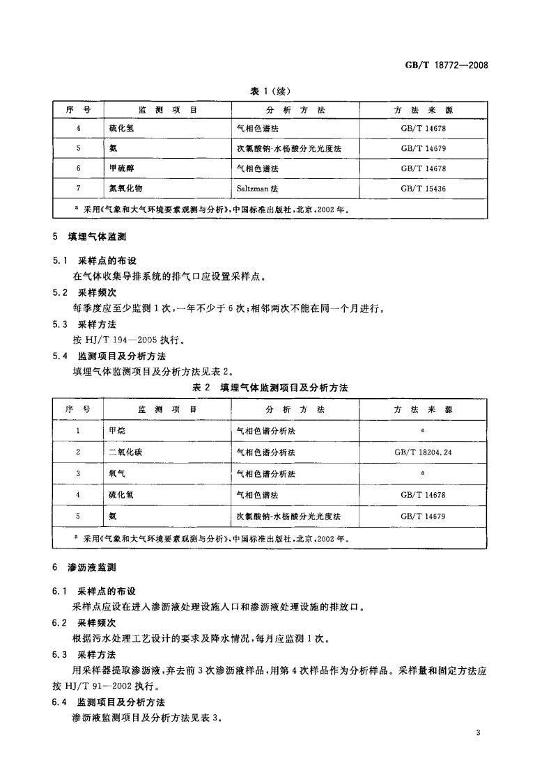 GB_T 18772-2008 生活垃圾卫生填埋场环境监测技术要求.pdf 第5页