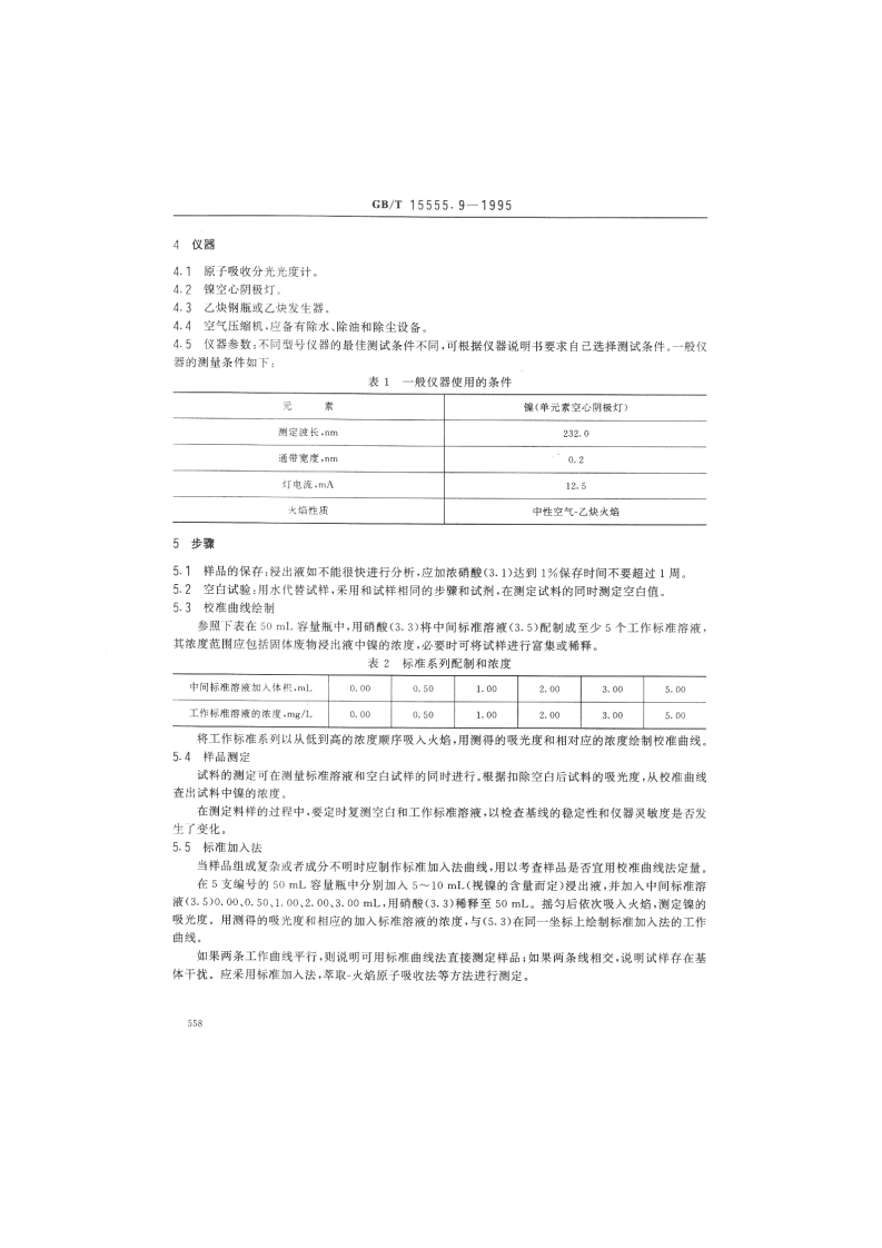GB_T 15555.9-1995 固体废物 镍的测定 直接吸入火焰原子吸收分光光度法.pdf 第2页