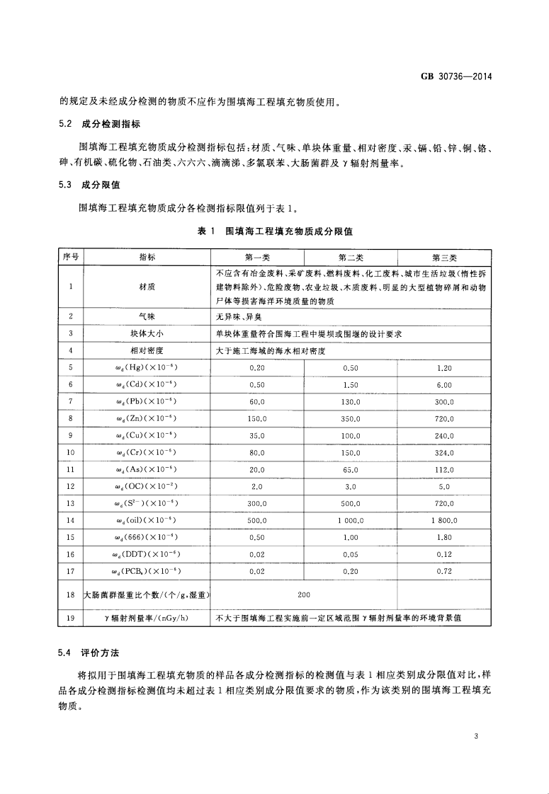 GB30736-2014 围填海工程填充物质成分限值.pdf 第5页