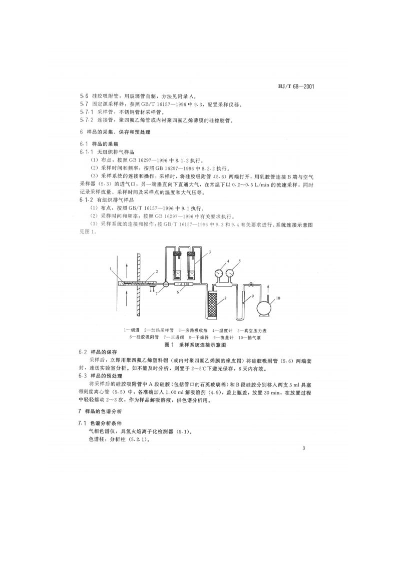 HJ_T 68-2001 大气固定污染源 苯胺类的测定 气相色谱法.pdf 第5页