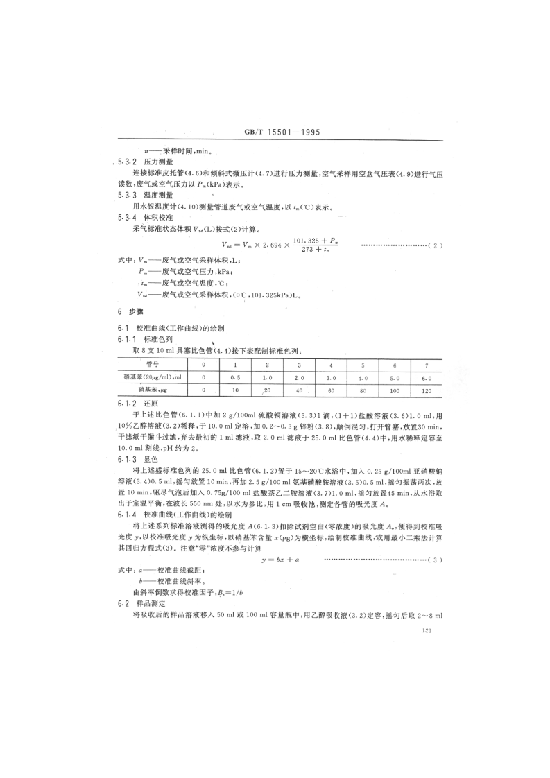 GB_T 15501-1995 空气质量 硝基苯类（一硝基和二硝基化合物）的测定 锌还原-盐酸萘乙二胺分光光度法.pdf 第3页