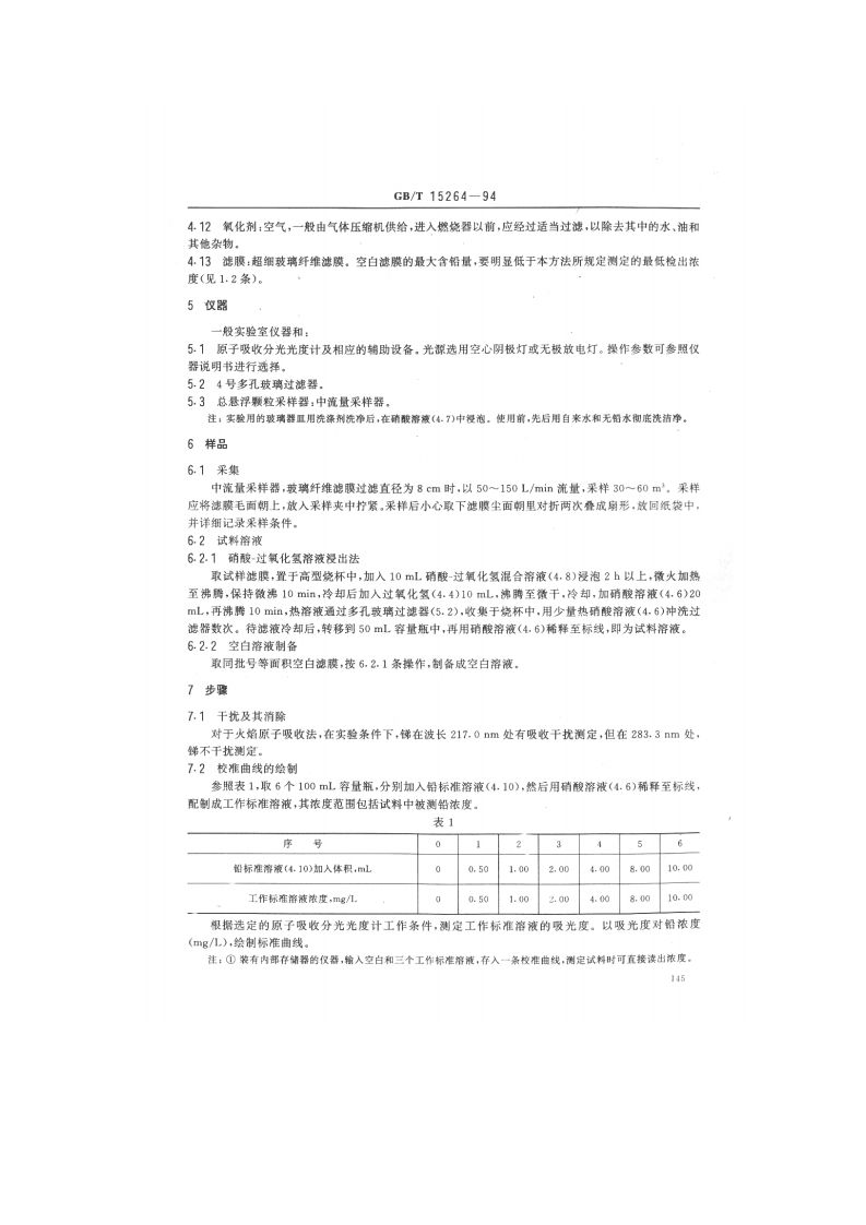 GB_T 15264-94  环境空气 铅的测定 火焰原子吸收分光光度法.pdf 第2页