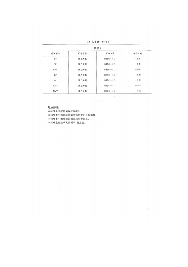 GB 13580.2-92 大气降水样品的采集与保存.pdf 第3页