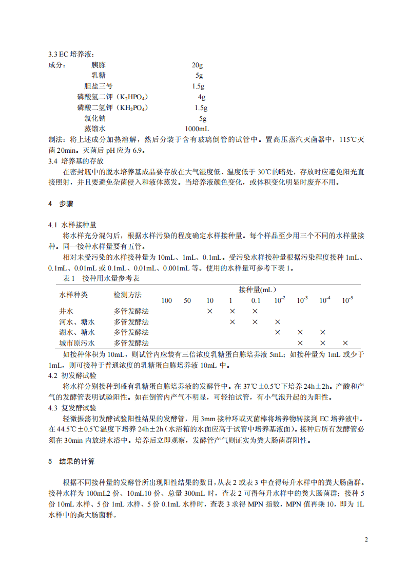 HJ_T 347-2007 水质 粪大肠菌群的测定 多管发酵法和滤膜法（试行）.pdf 第5页