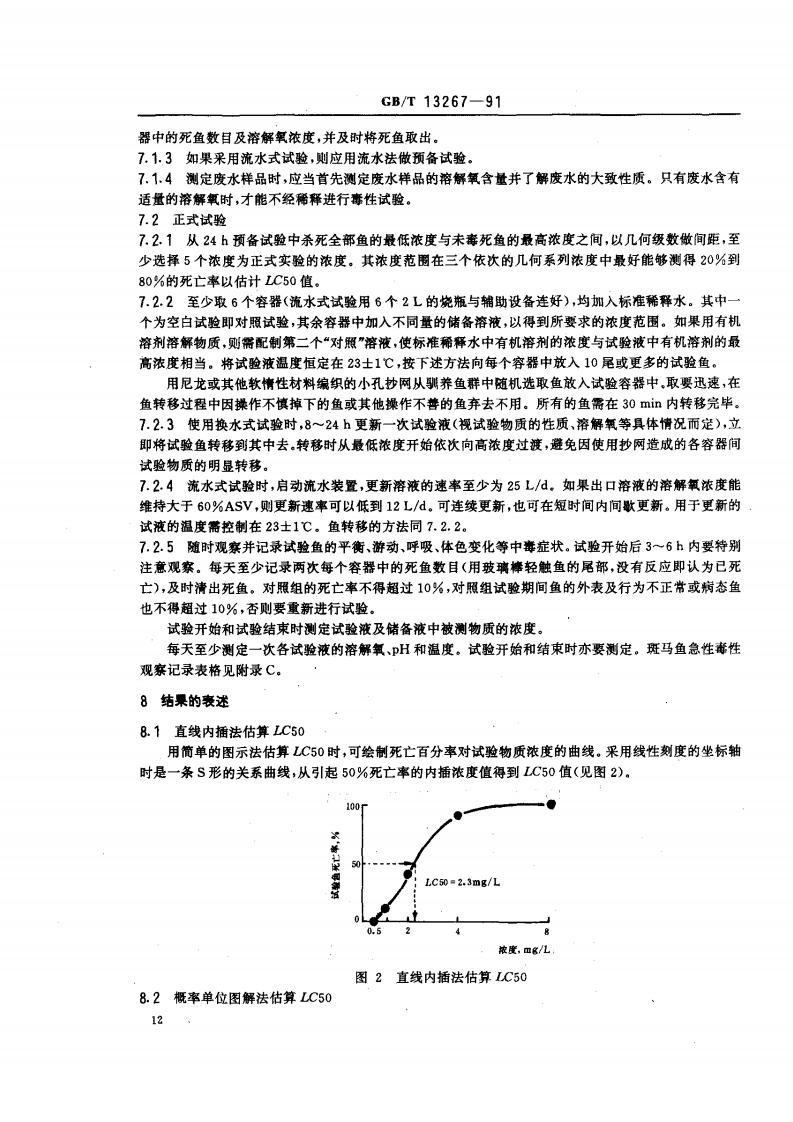GB_T 13267-91  水质 物质对淡水鱼（斑马鱼）急性毒性测定方法.pdf 第4页