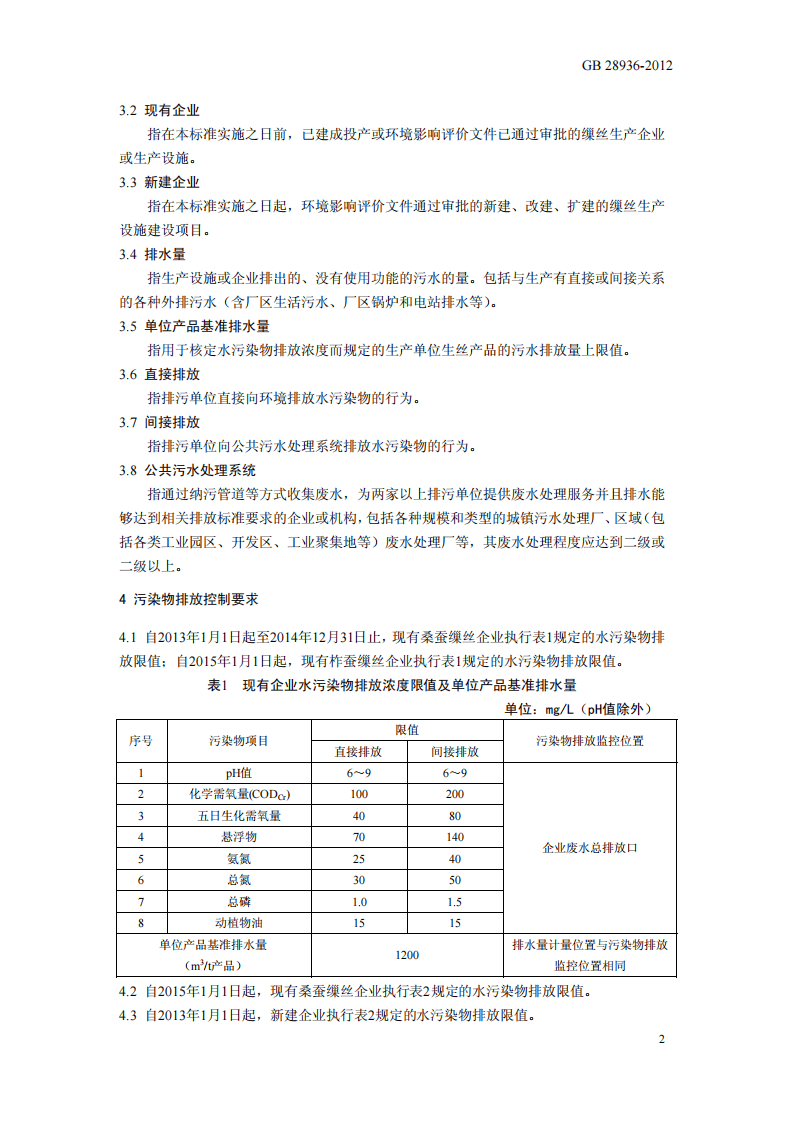 GB 28936-2012 缫丝工业水污染物排放标准.pdf 第5页