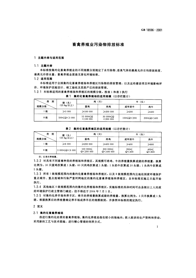 GB 18596-2001  畜禽养殖业污染物排放标准.pdf 第4页