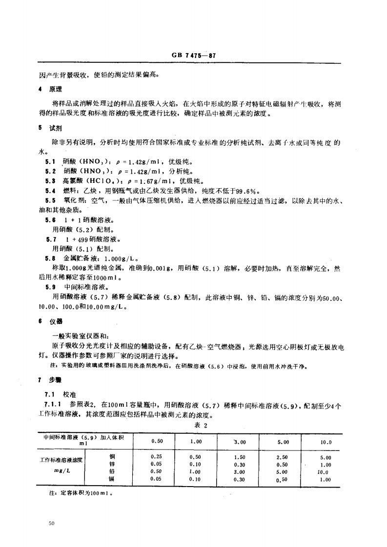 GB 7475-87 水质 铜、锌、铅、镉的测定 原子吸收分光光度法.pdf 第2页