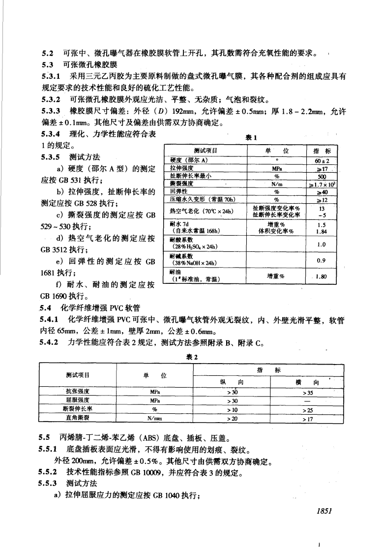 CJ_T 3015.4-1996 污水处理用可张中、微孔曝气器.pdf 第5页