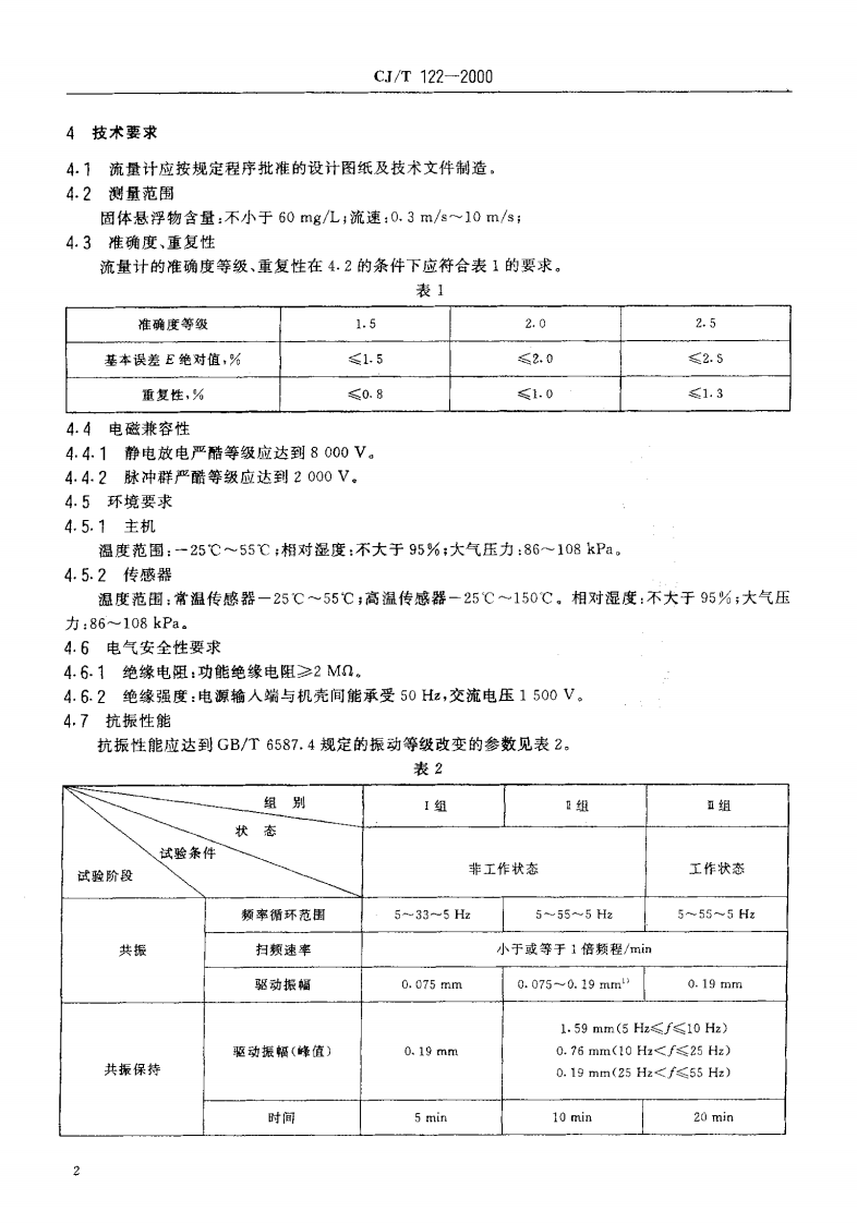 CJ_T 122-2000 超声多普勒流量计.pdf 第4页