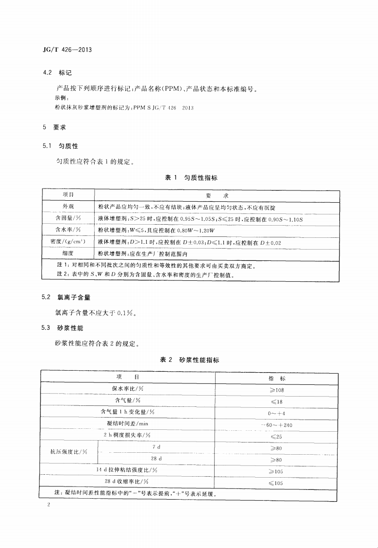 JGT426-2013 抹灰砂浆增塑剂.pdf 第4页