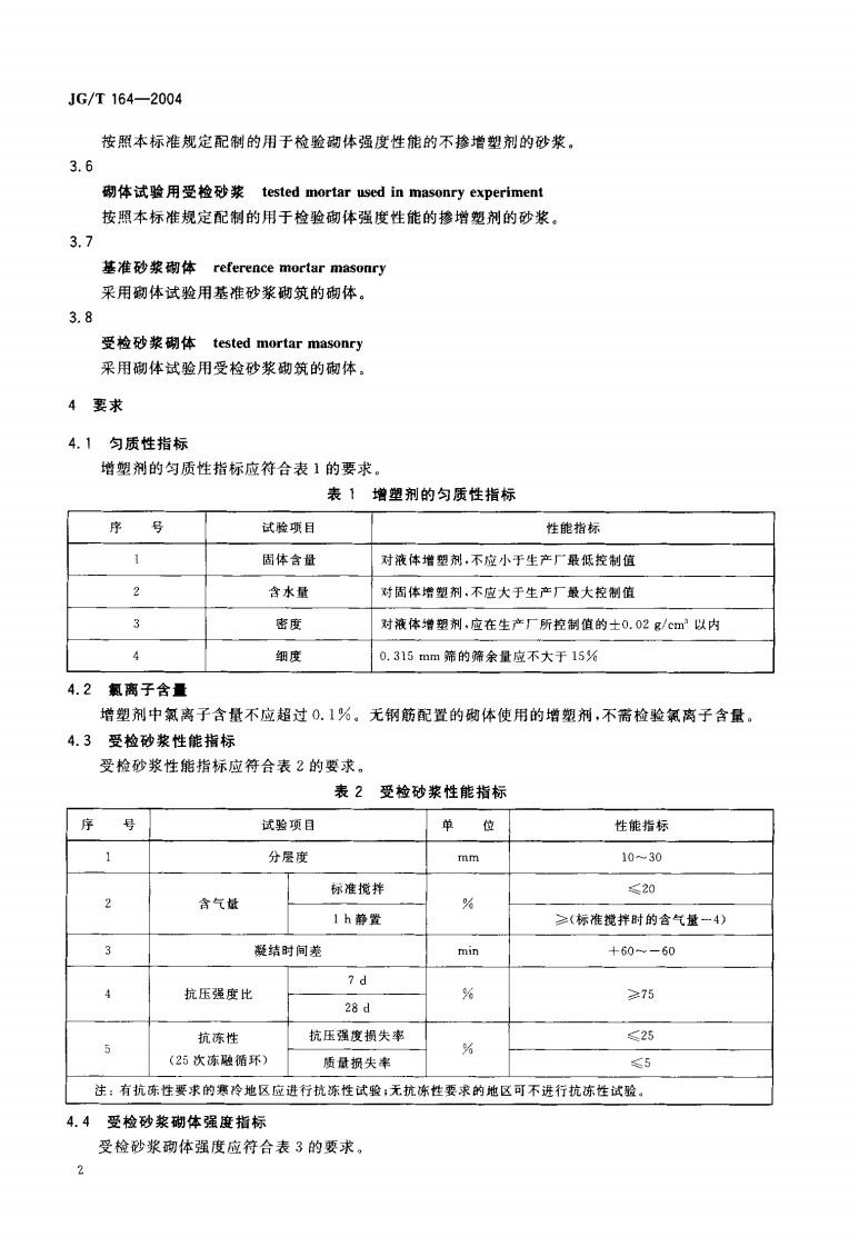 JGT164-2004 砌筑砂浆增塑剂.pdf 第4页