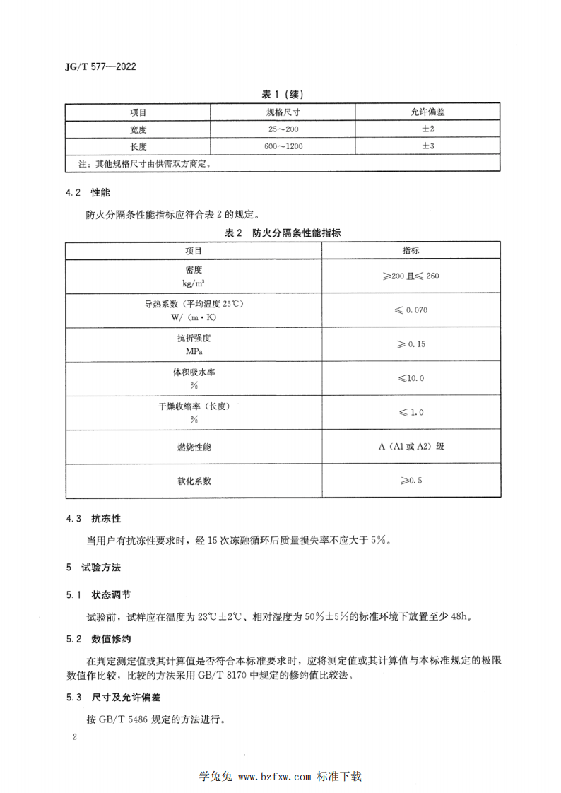 JGT 577-2022 外墙外保温用防火分隔条.pdf 第5页