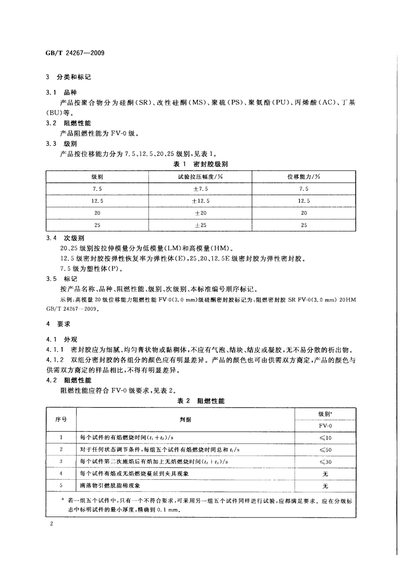GBT24267-2009 建筑用阻燃密封胶.pdf 第4页
