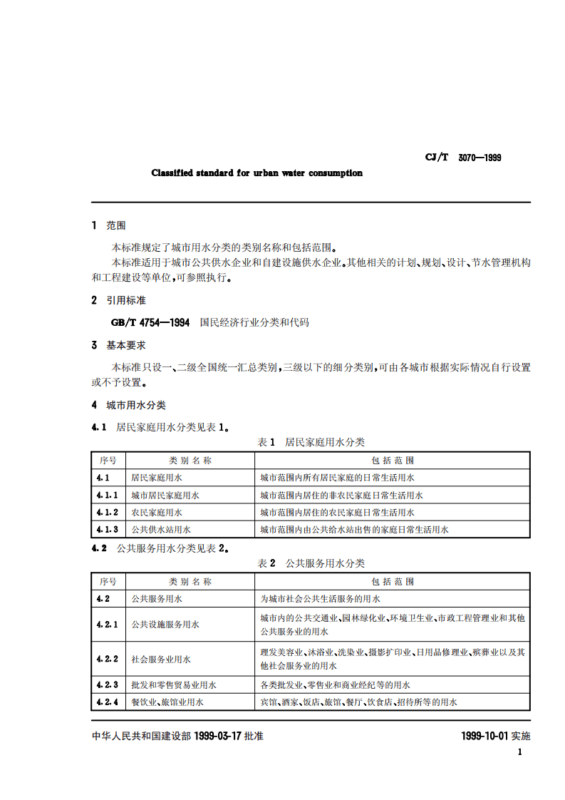 CJT3070-1999 城市用水分类标准.pdf 第3页
