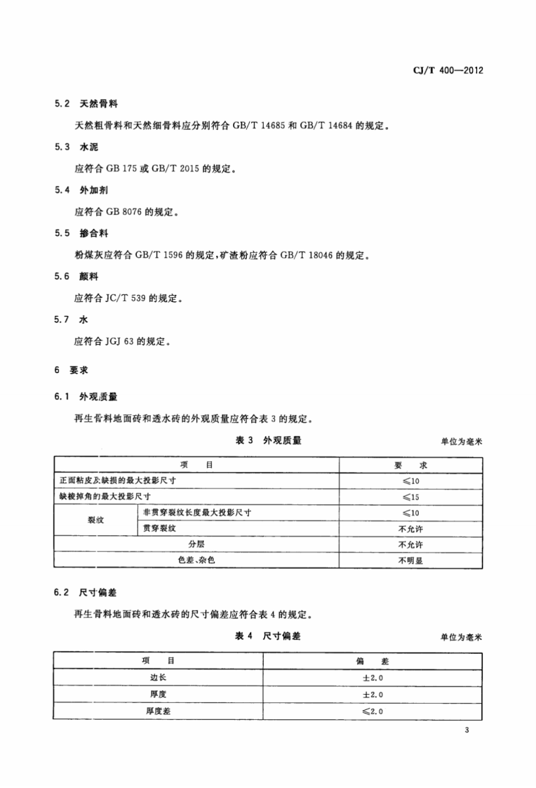 CJT400-2012 再生骨料地面砖和透水砖.pdf 第5页