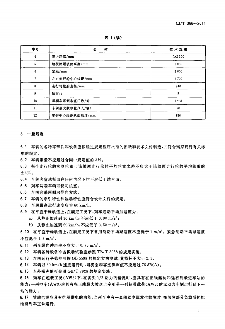 CJT366-2011 自导向轮胎式车辆通用技术条件.pdf 第5页