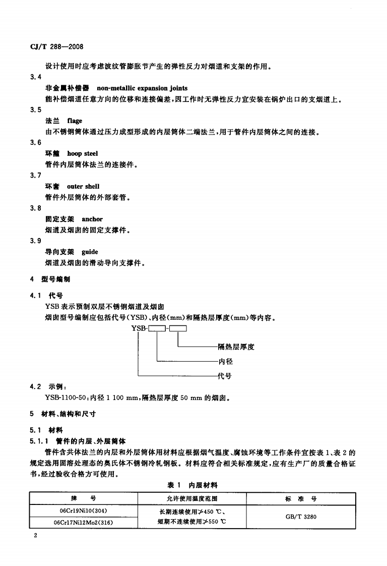 CJT288-2008 预制双层不锈钢烟道及烟囱.pdf 第5页