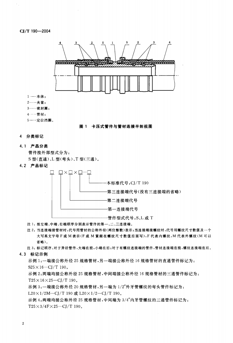 CJT190-2004 铝塑复合管用卡压式管件.pdf 第3页