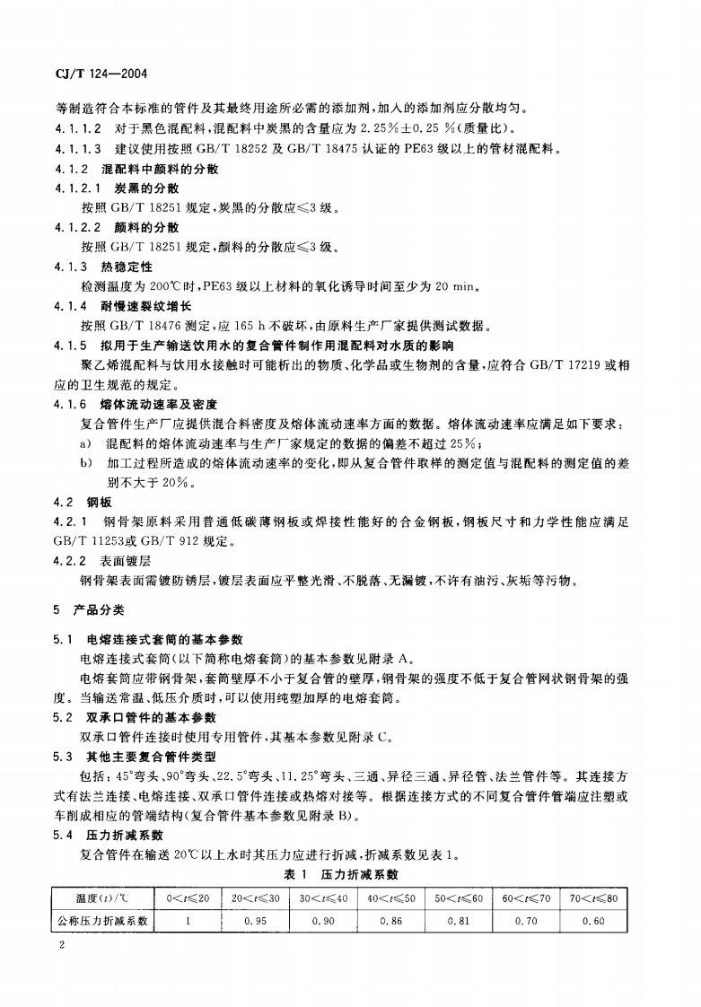 CJT124-2004 给水用钢骨架聚乙烯塑料复合管件.pdf 第4页