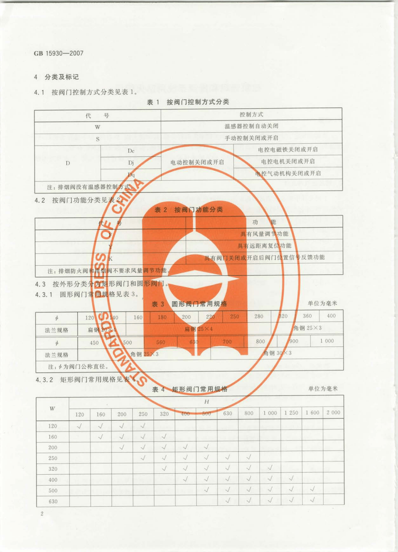 GB15930-2007 建筑通风和排烟系统用防火阀门.pdf 第5页