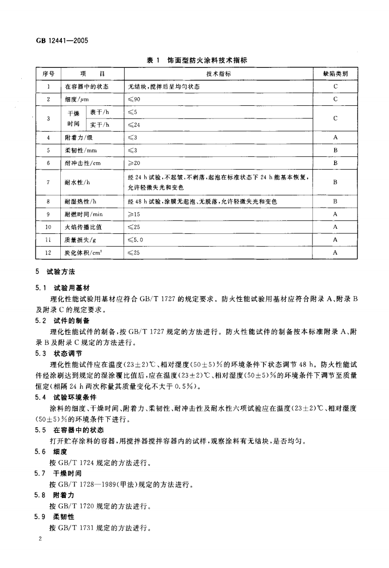 GB12441-2005 饰面型防火涂料.pdf 第5页