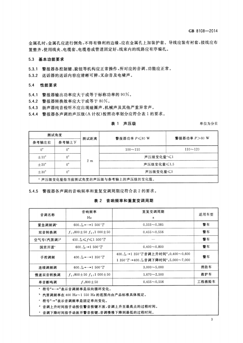 GB8108-2014 车用电子警报器.pdf 第5页
