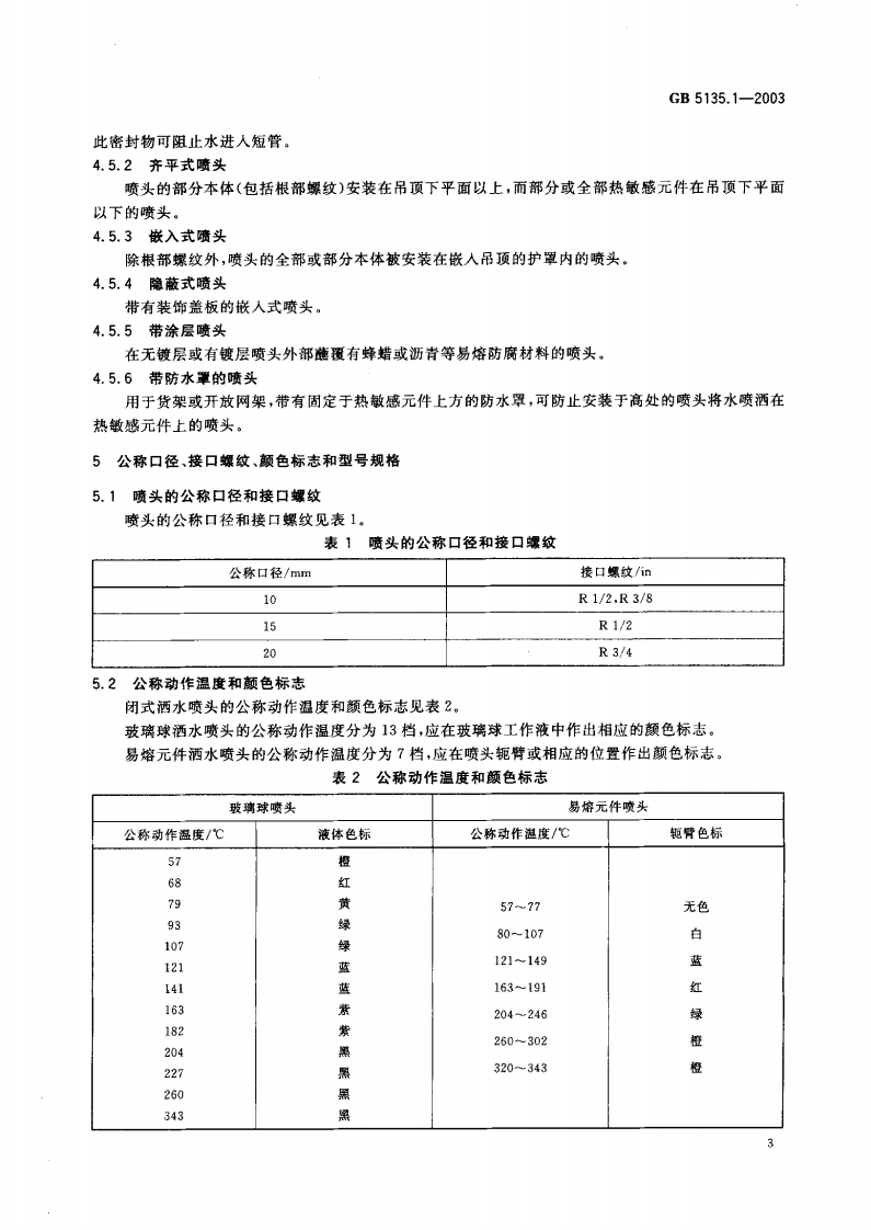 GB5135.1-2003 自动喷水灭火系统 第1部分 洒水喷头.pdf 第5页