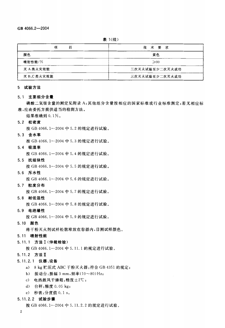 GB4066.2-2004 干粉灭火剂 第2部分 ABC干粉灭火剂.pdf 第4页
