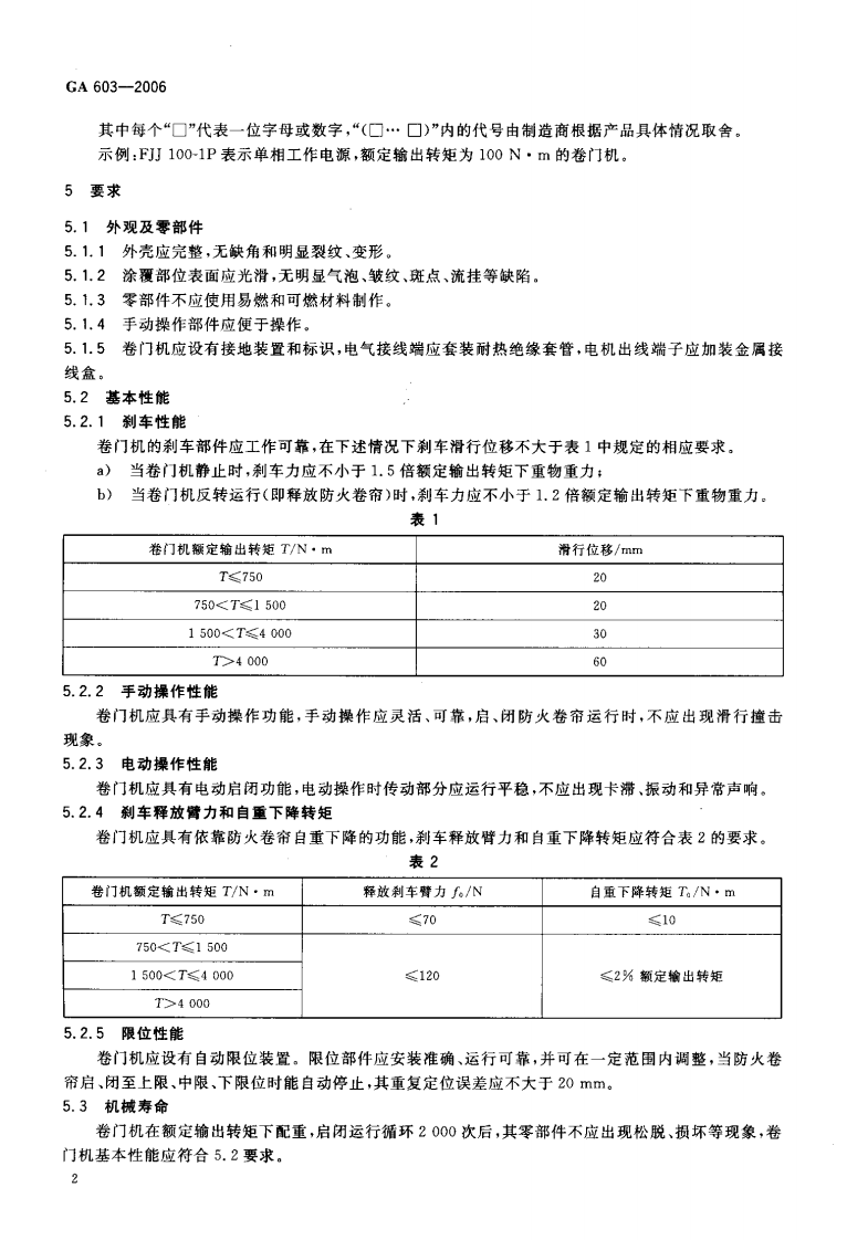 GA603-2006 防火卷帘用卷门机.pdf 第4页
