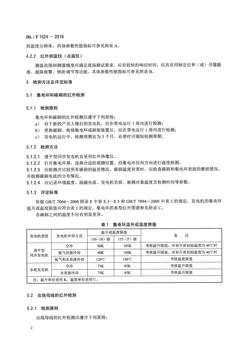 DLT1524-2016 发电机红外检测方法及评定导则.pdf 第5页